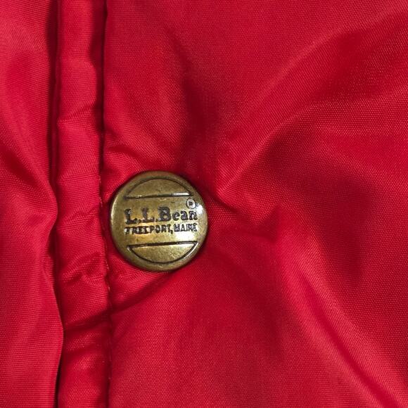 Vintage L.L. Bean Goose Down Puffer Vest Men’s Long 1424BL Made USA Red - Picture 2 of 7